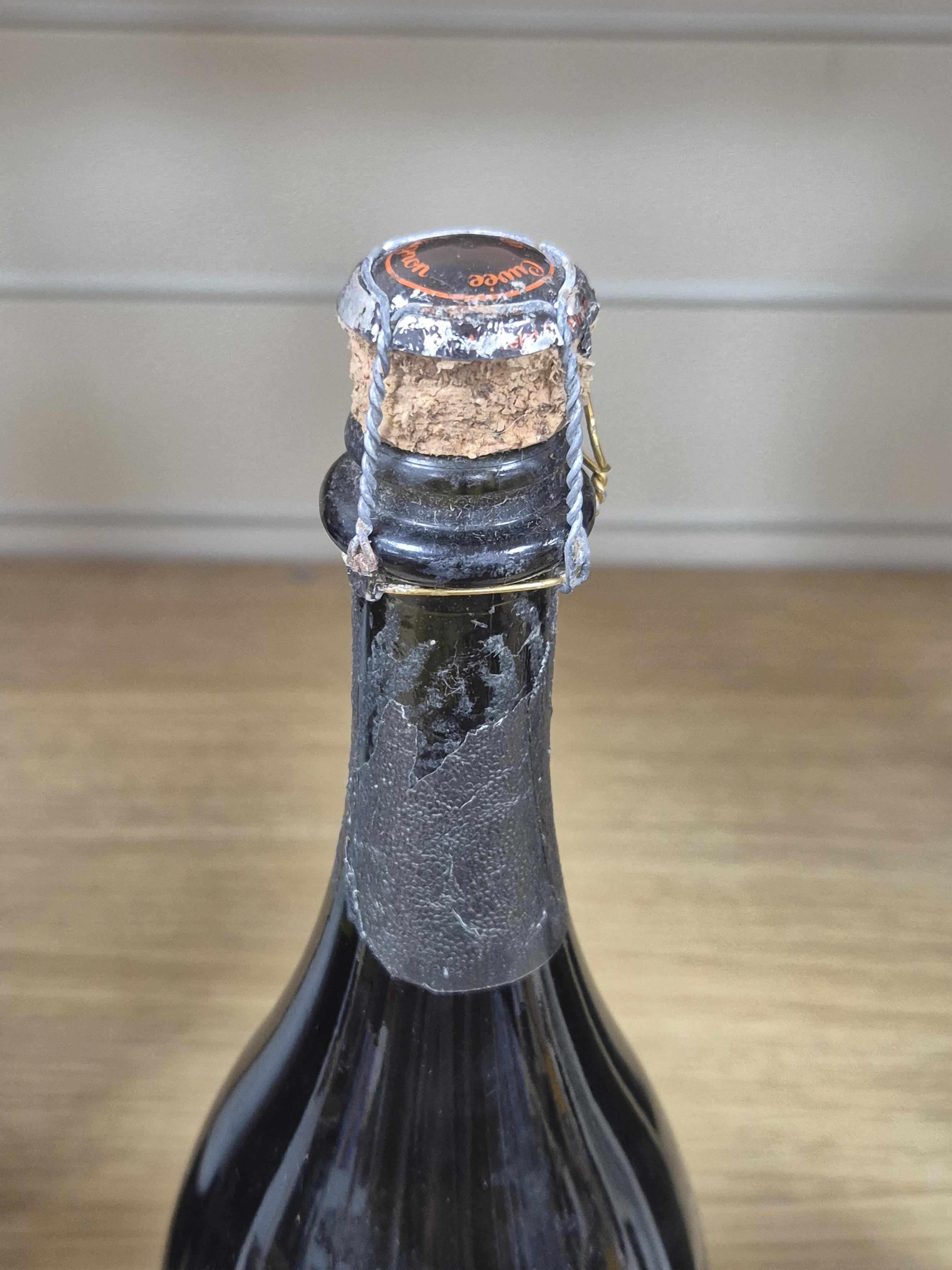 A bottle of Moët & Chandon Cuvée Dom Perignon, 1985